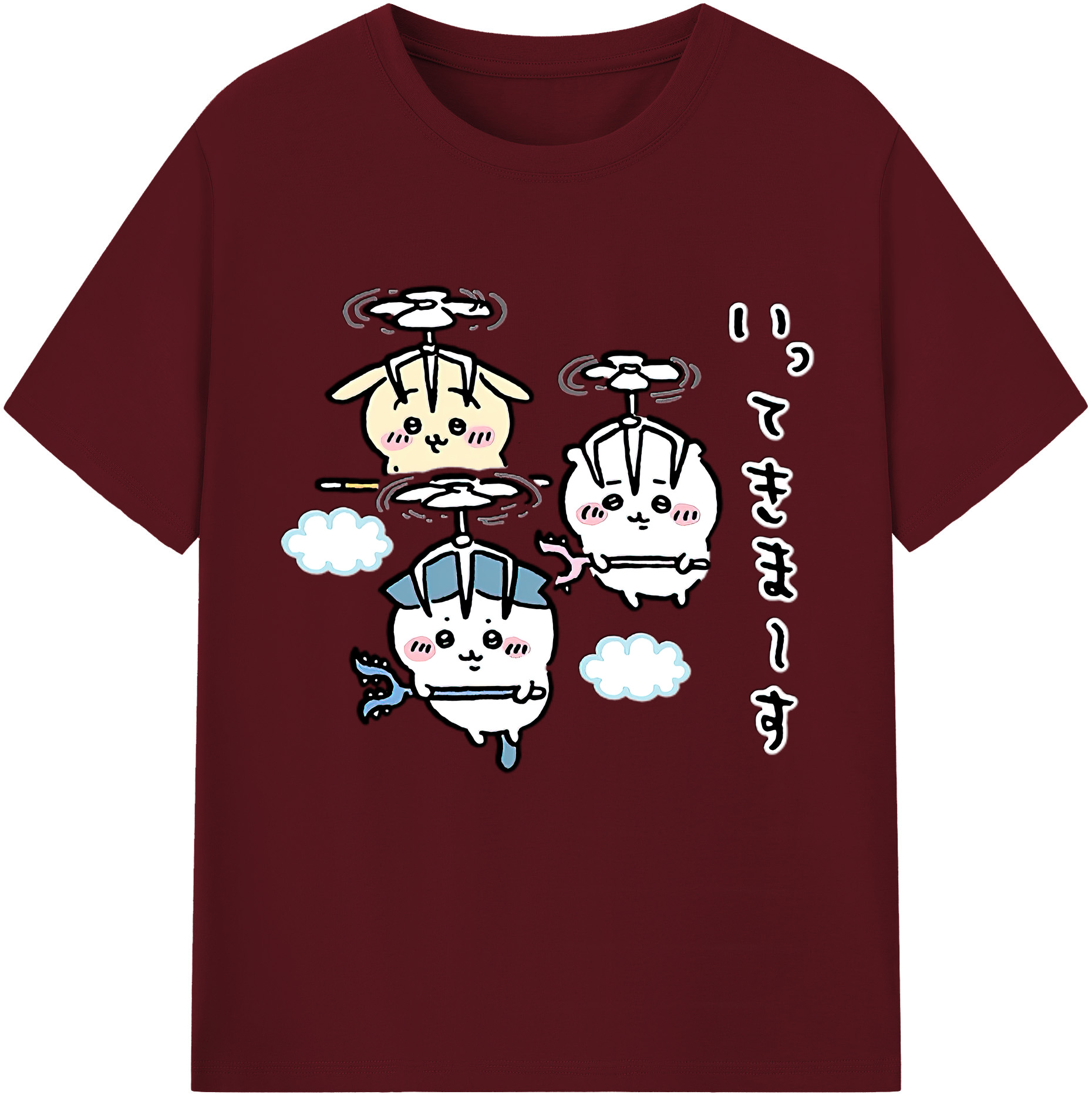 （画像用） ちいかわ ちいかわ Chii-kawa chiikawa 綿100％半袖Tシャツ（フロントプリント）